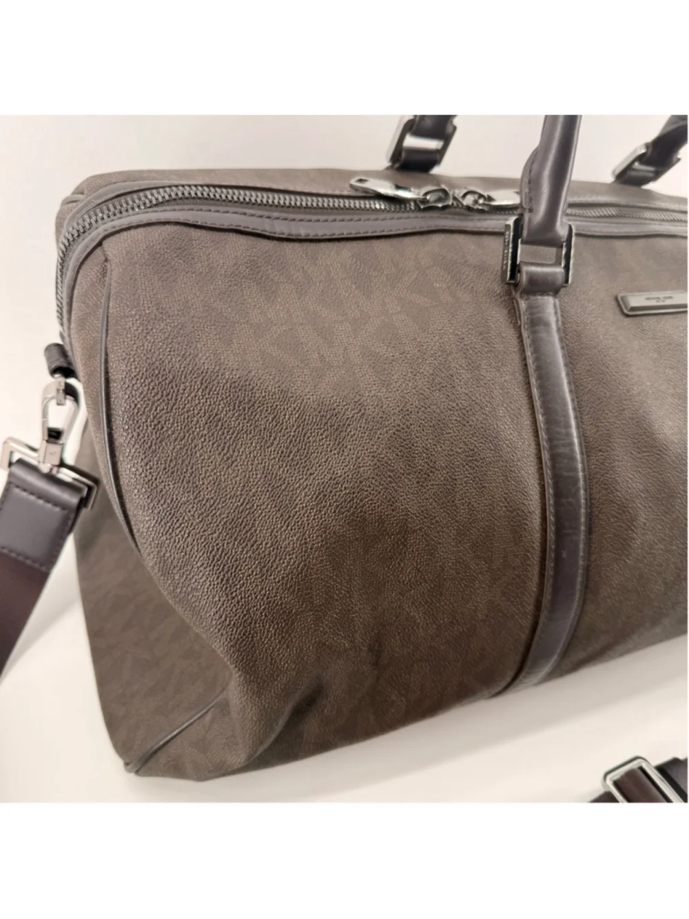 Michael Kors Jet Set Travel Large Duffle Bag Handbag Brown With Strap